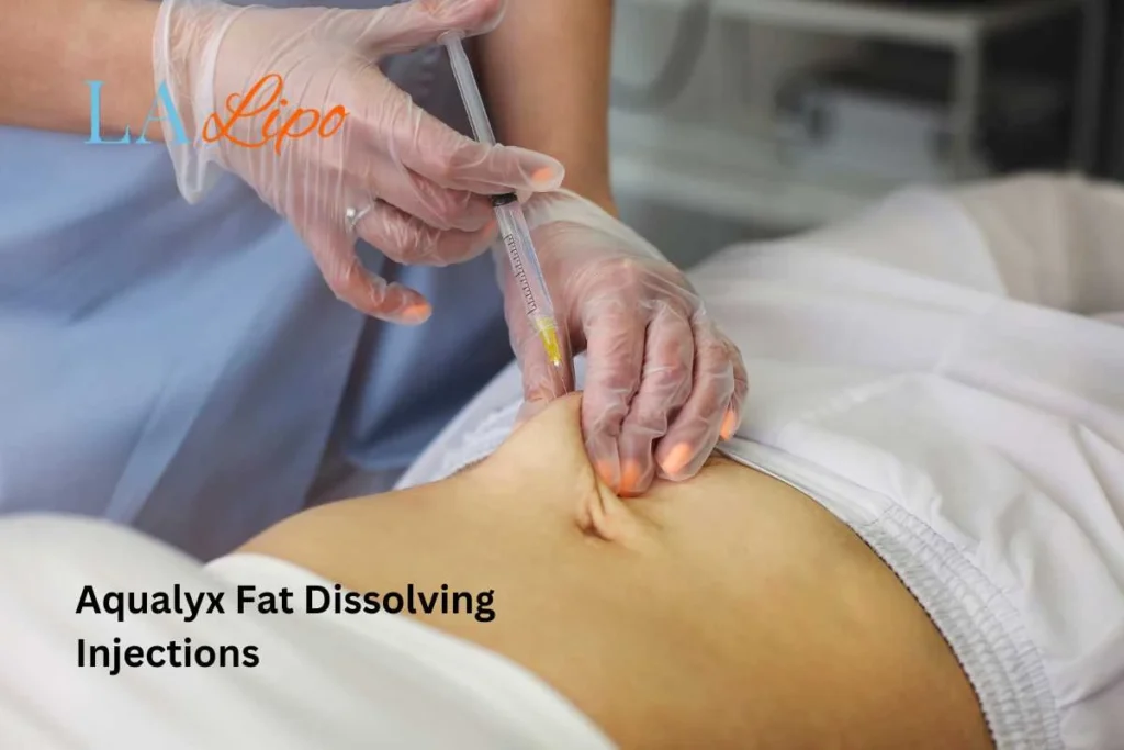 woman having fat dissolving injections Herefordshire in the stomach