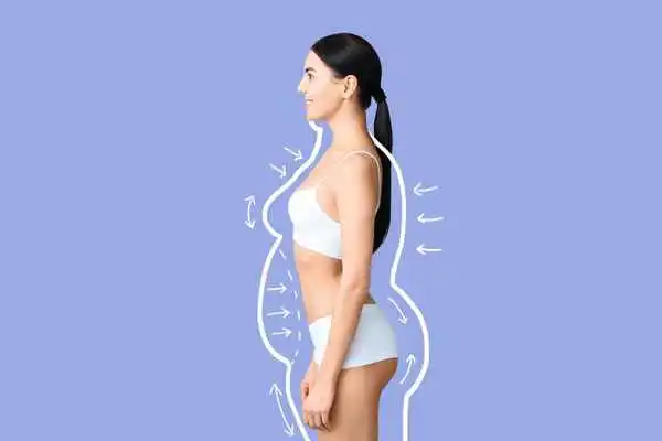 image of woman experiencing fat reduction treatment Herefordshire