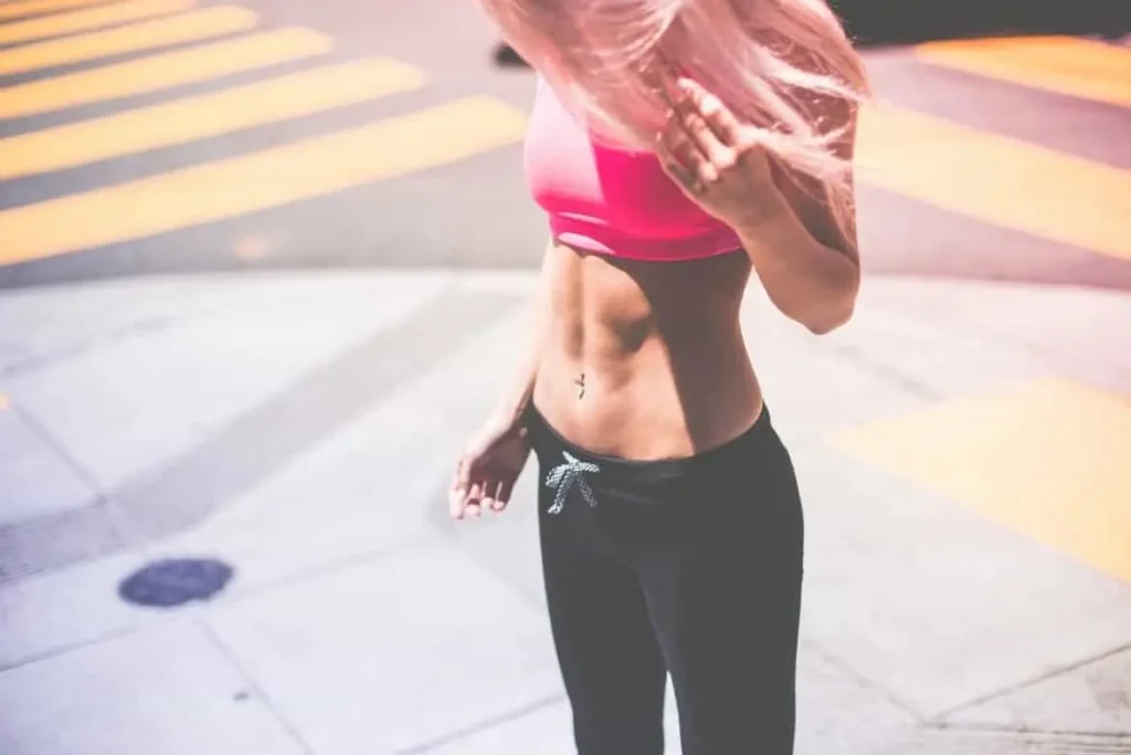 Woman with toned stomach after LA-EMS Body Sculpting Treatment Herefordshire